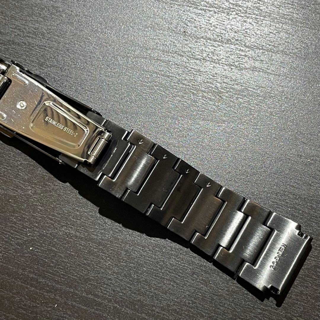 セイコー W523 SEIKO 20mm 純正ステンレスブレス　黒　ダイバーズ