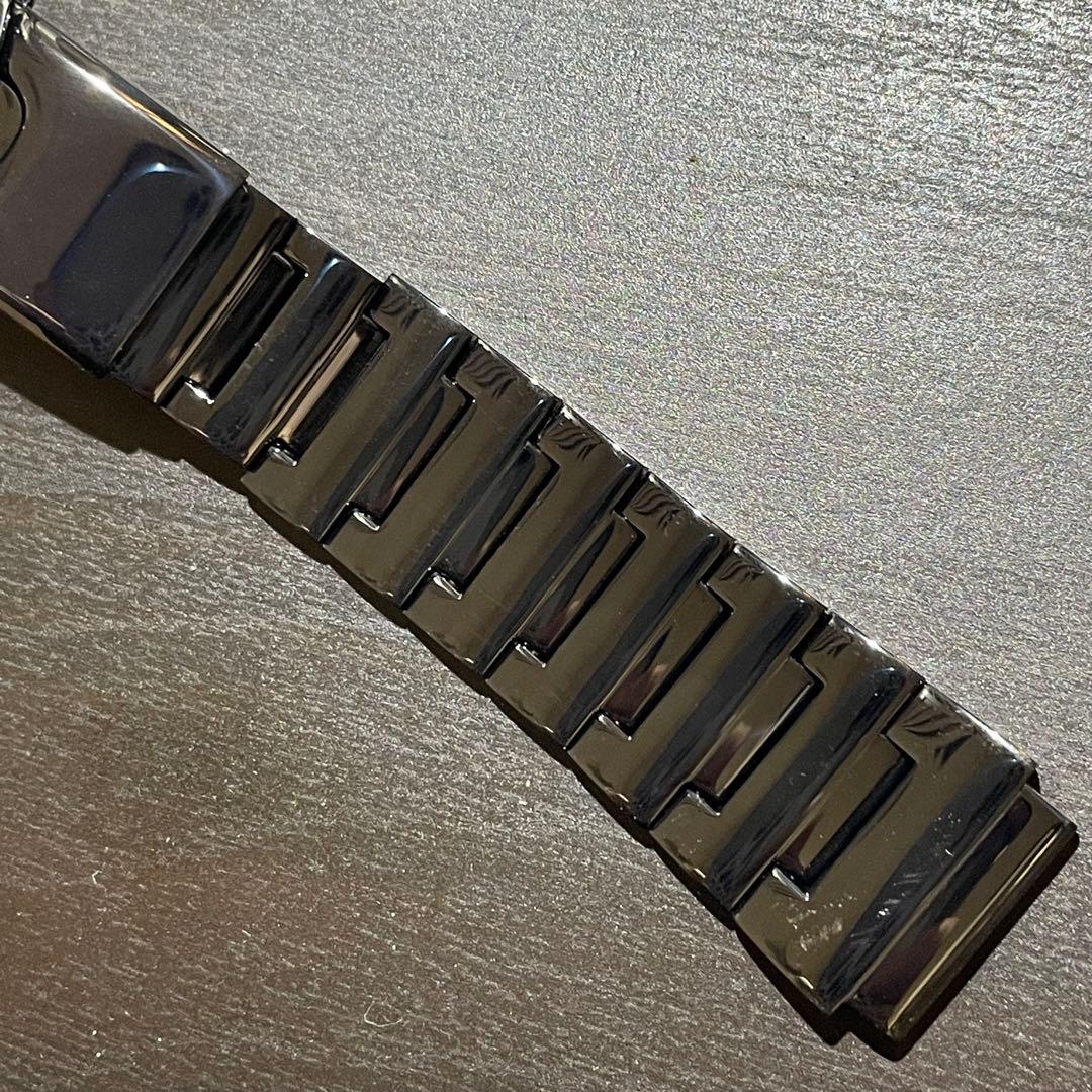 セイコー W523 SEIKO 20mm 純正ステンレスブレス　黒　ダイバーズ