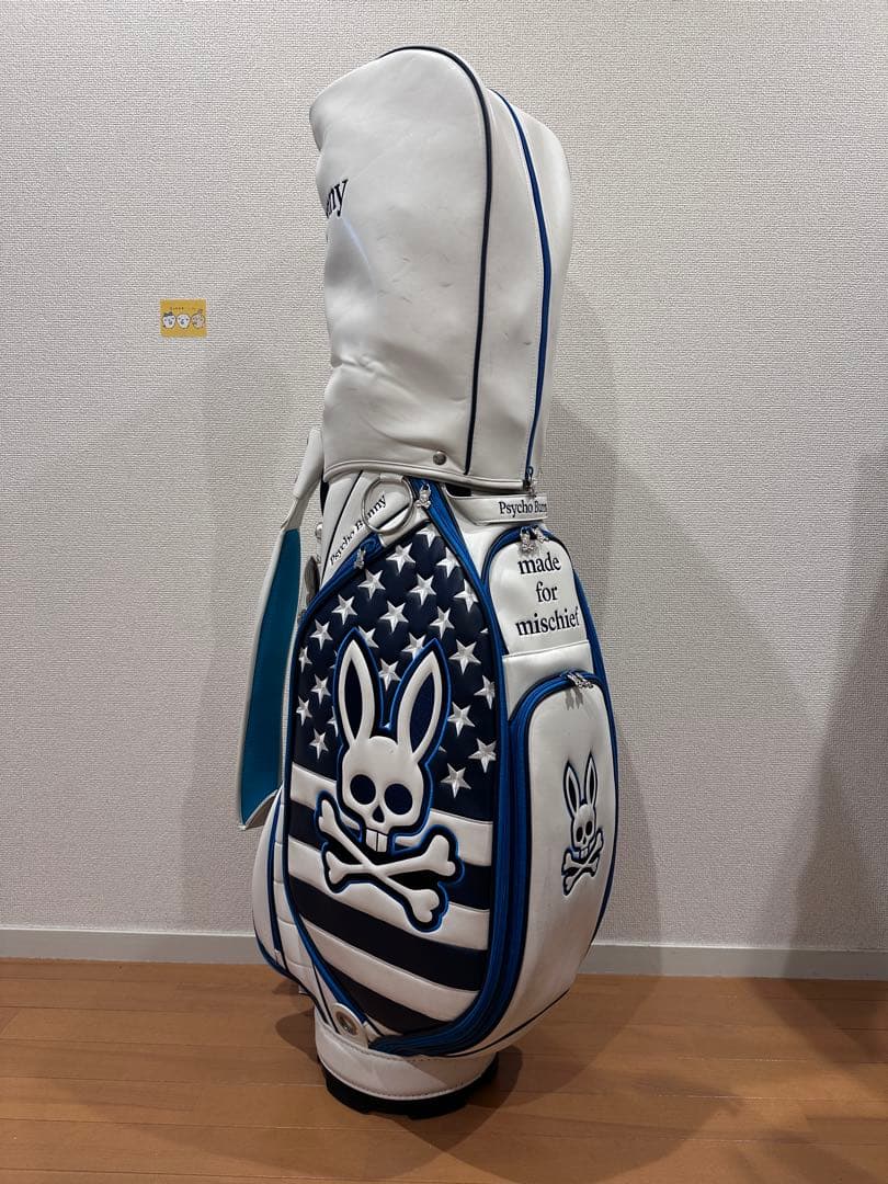 Psycho Bunny キャディバッグ 星条旗スカルデザイン 9.5型 美品