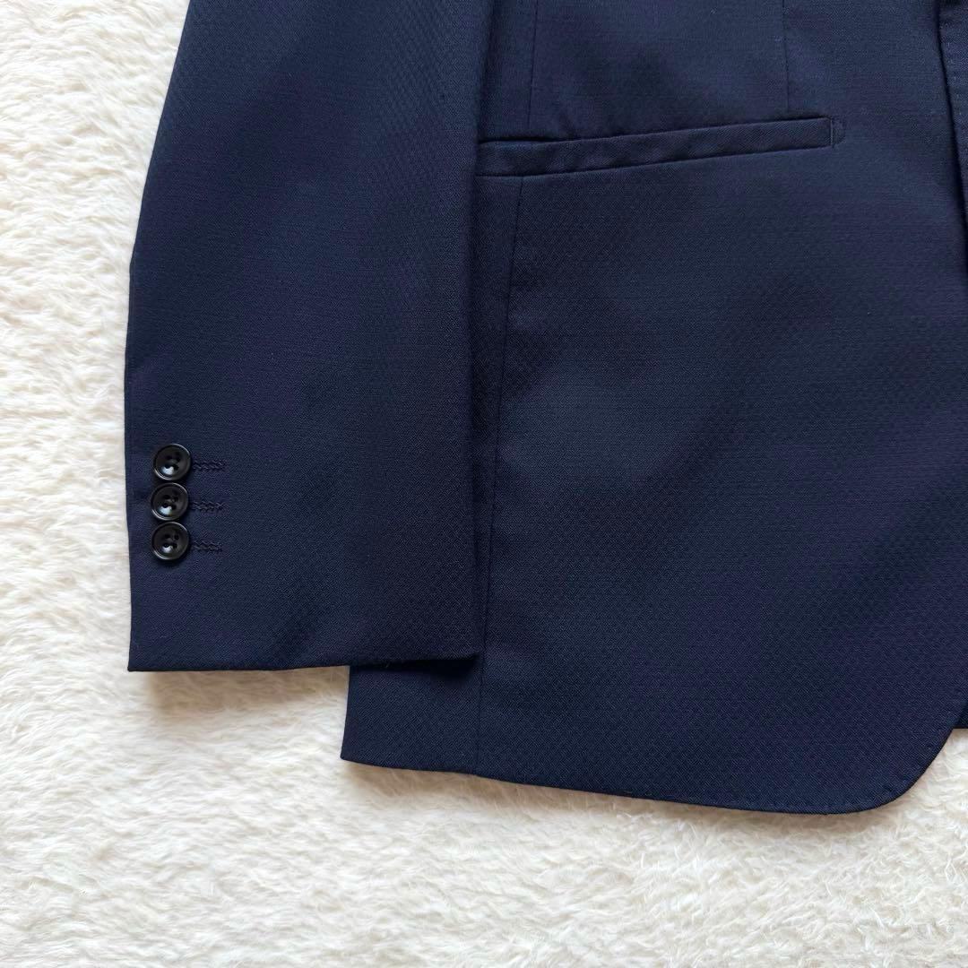 【美品】SUIT SELECTスーツセレクト　3ピース　ビジネススーツ　ネイビー