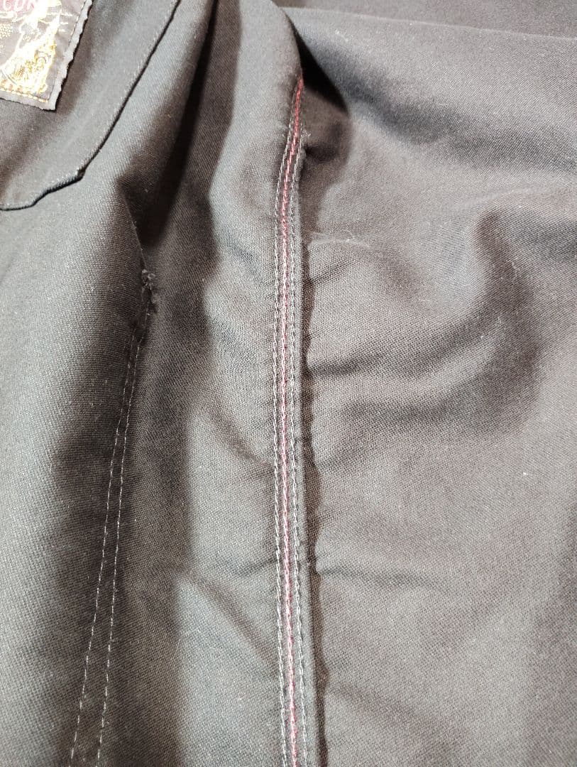 ルラブルール ブラックモールスキンジャケットカバーオールフレンチワークサイズ2