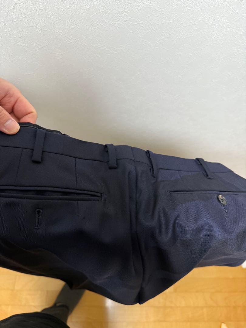 BLACK LABEL CRESTBRIDGE ダークブルー ストライプスーツ