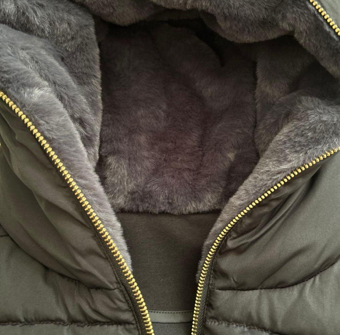 新品未使用　ヤマダヤ　フェイクファー　コート　アウター　ファー　チャコールグレー