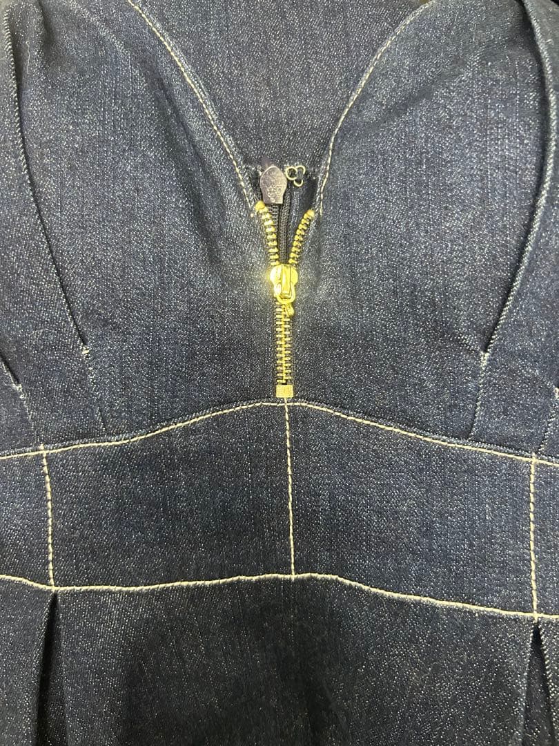 DEA ローブドフルール ネイビー Aラインドレス