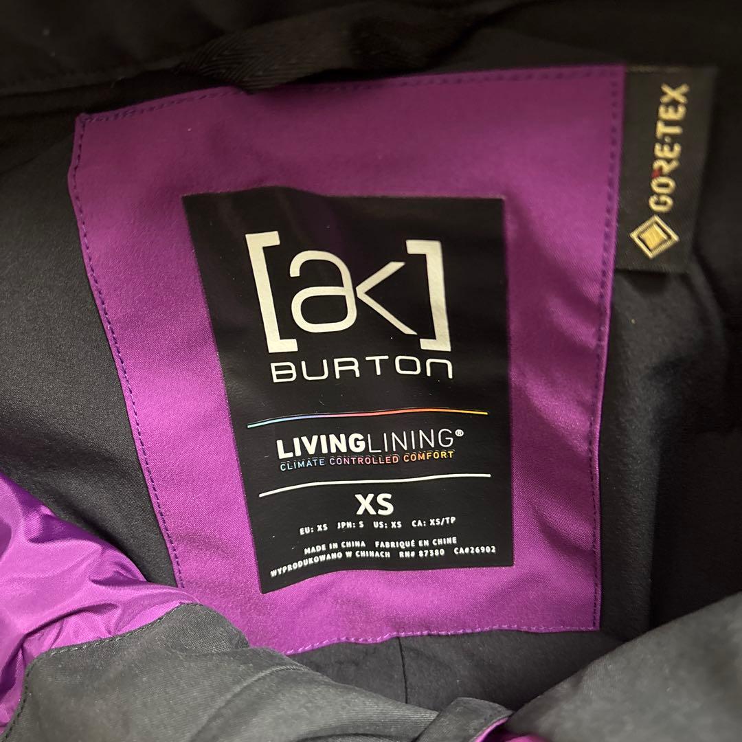 値下げ　美品　バートン　BURTON AK ゴアテックス　レディース　上S下XS