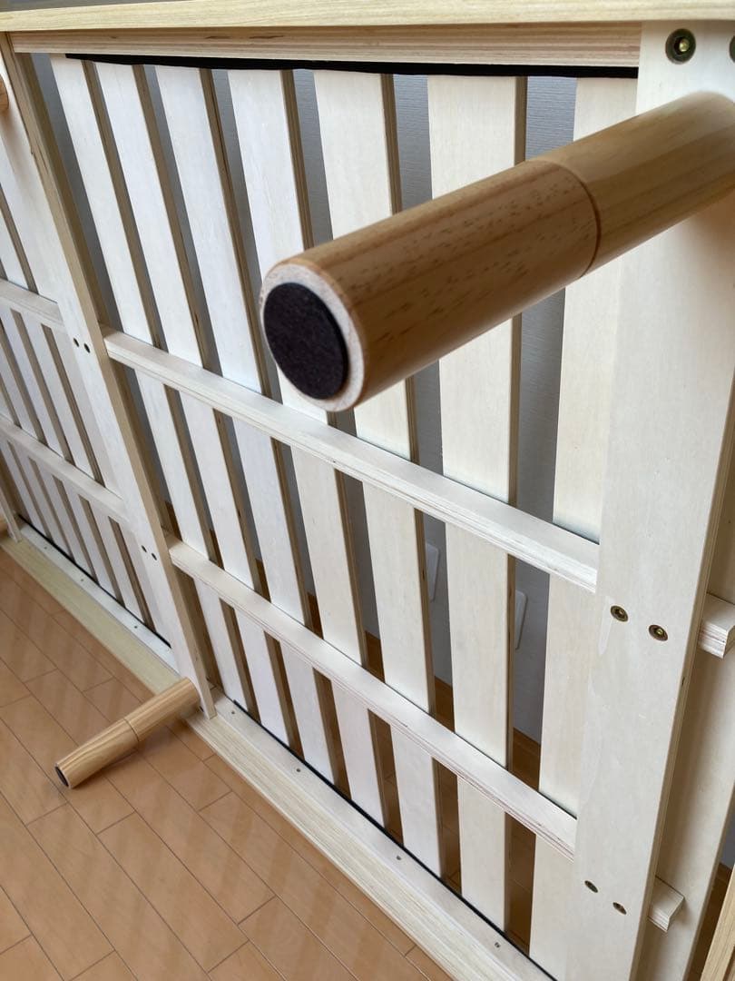 【そら】セミダブルベッド すのこ棚 コンセント付 高さ調整 天然木パイン材