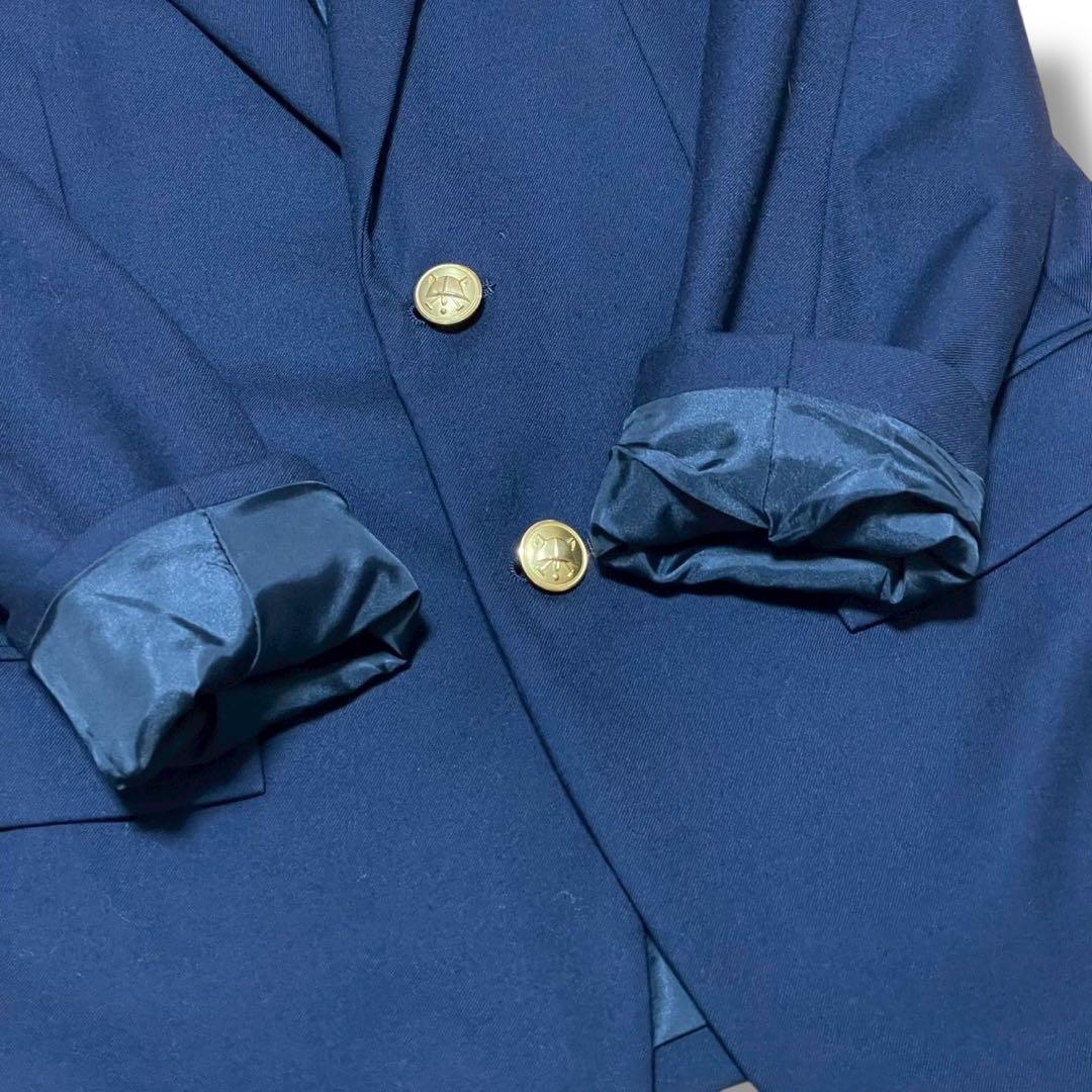 美品 ポロ ラルフローレン 160フォーマルセットアップスーツ 金ボタン 紺ブレ