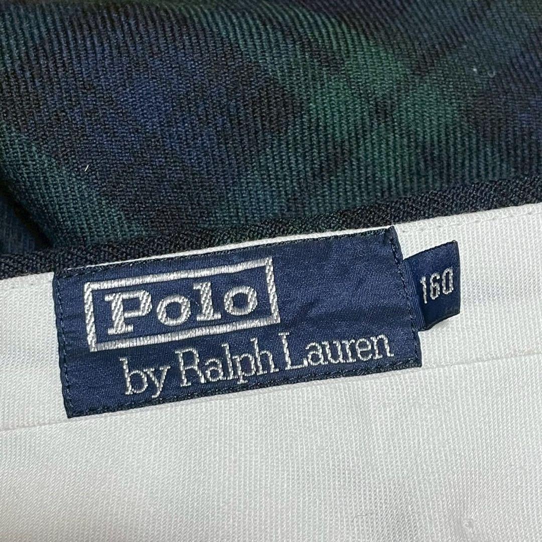 美品 ポロ ラルフローレン 160フォーマルセットアップスーツ 金ボタン 紺ブレ