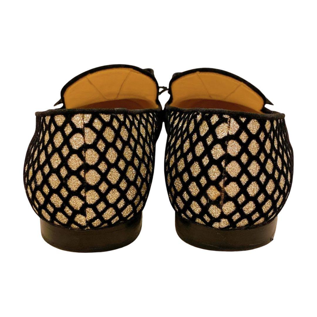 ルブタン　オペラ　フラット　グリッター　シューズ　37