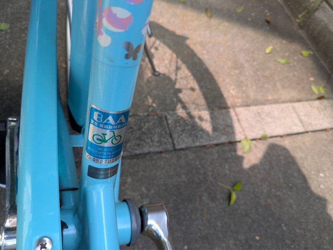 【直接引渡しのみ】ブリヂストン　エコパル22インチ　 水色 キッズバイク