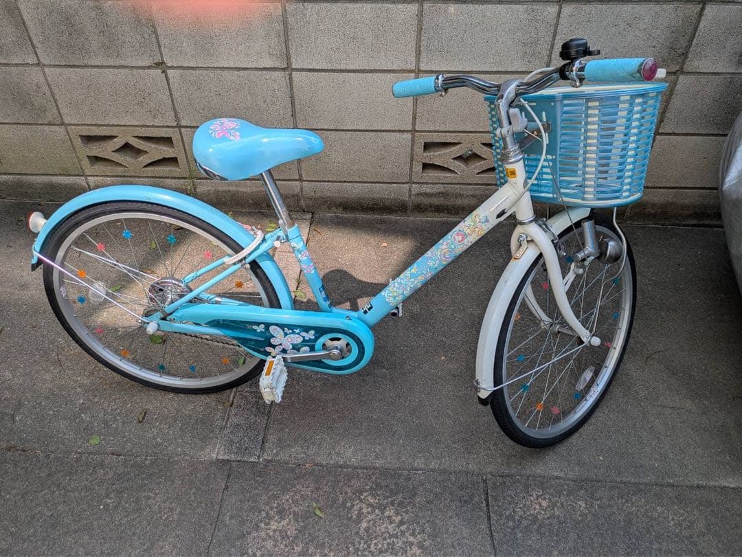 【直接引渡しのみ】ブリヂストン　エコパル22インチ　 水色 キッズバイク