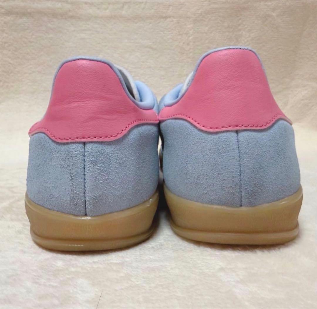adidas ガゼル 23.0cm ライトブルー ピンク 美品 アディダス