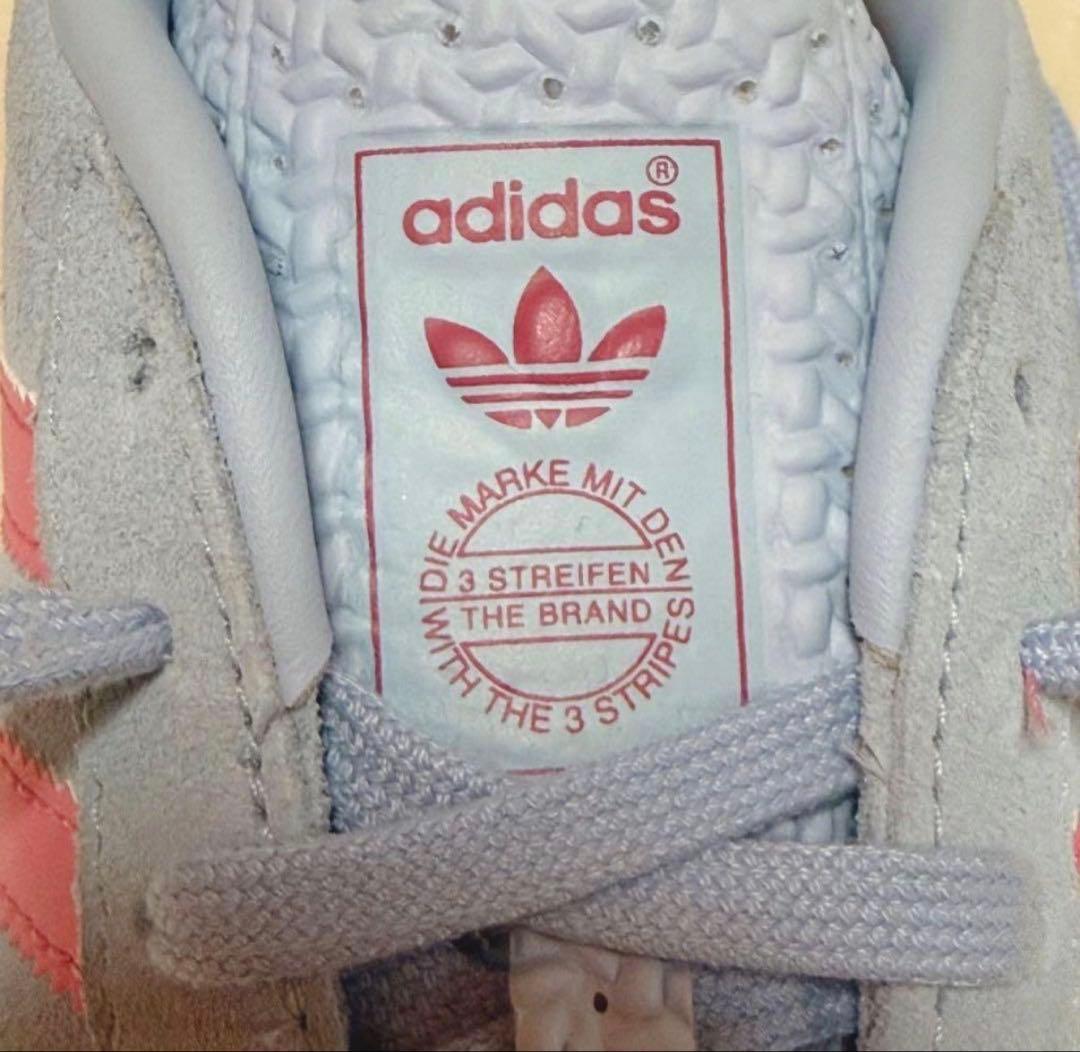 adidas ガゼル 23.0cm ライトブルー ピンク 美品 アディダス