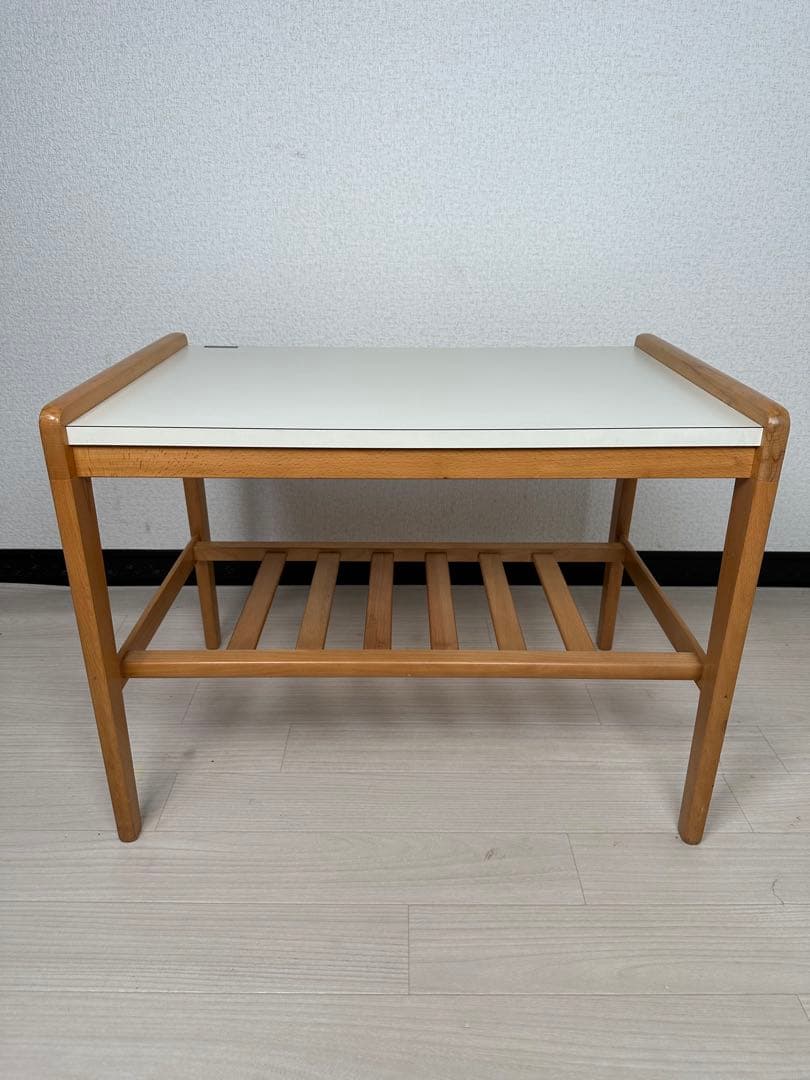 カリモク 白天板 サイドテーブル テーブル ビンテージ レトロ ※i4※