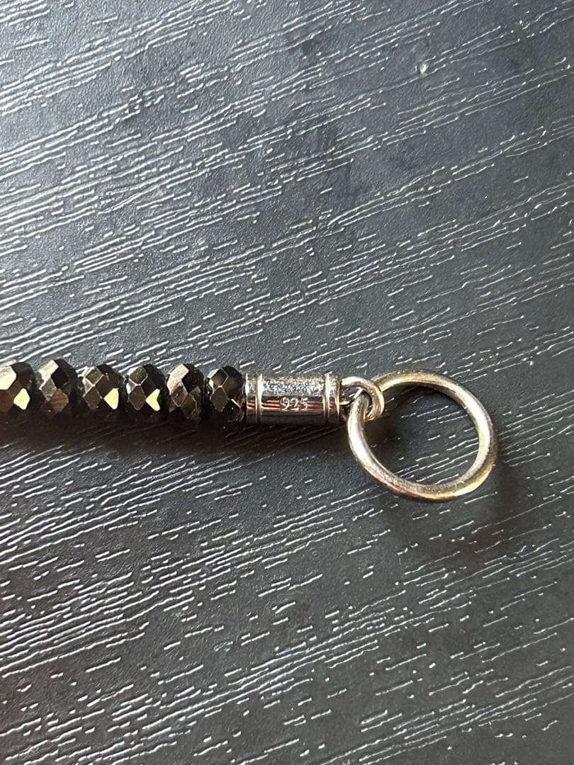 SJX ブラックスピネル グリッター アンクレット