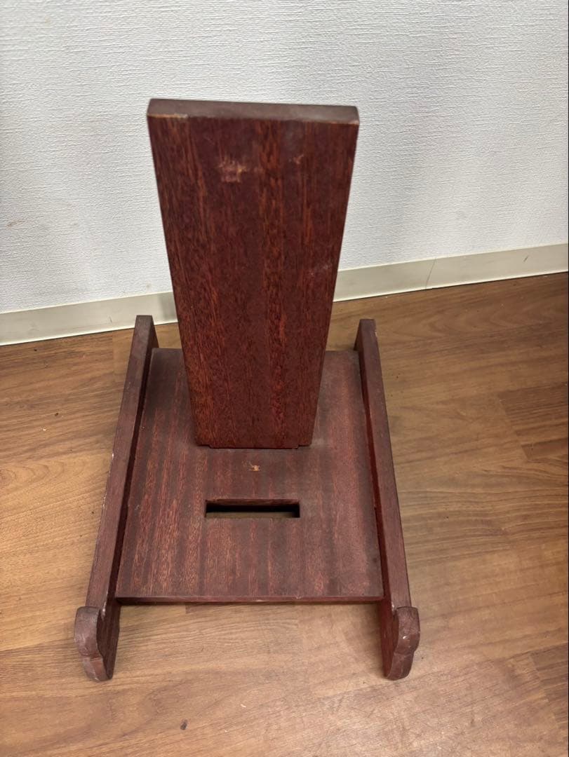 特大サイズ！小鹿田焼？小石原焼？大皿 オブジェ 飾り皿 木製皿立て付き