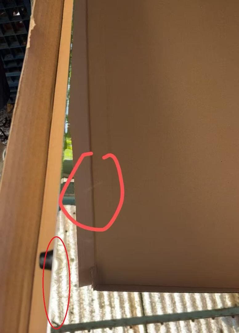 【中古】スタンドミラー 壁掛け 割れない鏡 幅100x160cm 金色 14番