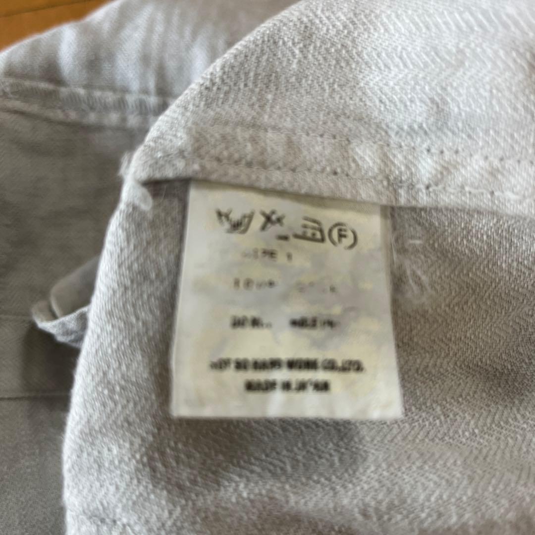 TOUJOURS トゥジュー　オールインワン　つなぎ　リネン　麻　ヘリンボーン