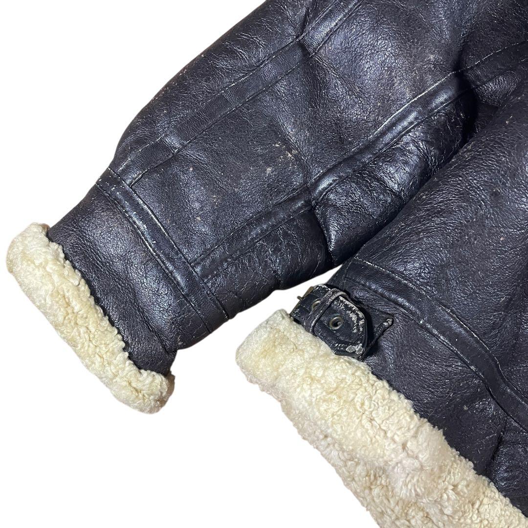 B-3型 フライトジャケット　ムートンシープスキン　ボア　レザー　M