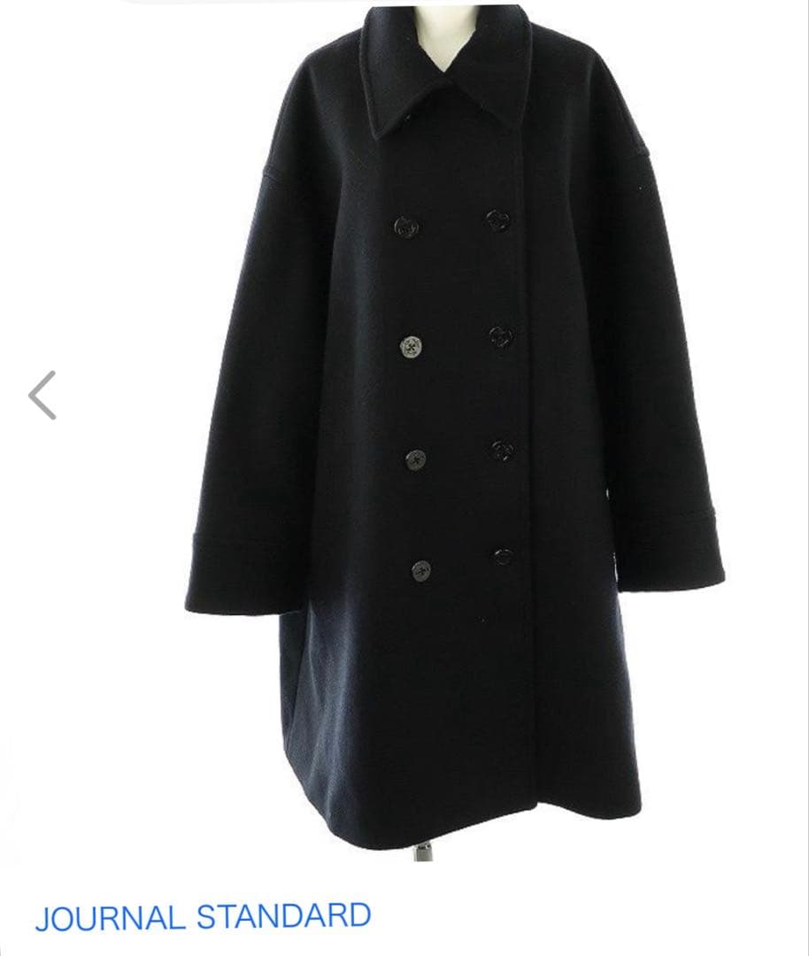 JOURNAL STANDARD ブラック ウールピーコート 36