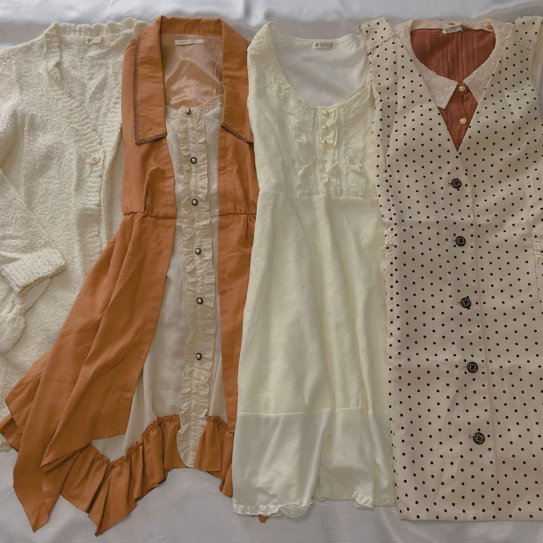 アクシーズファム　オレンジアイスベージュ系5点セット