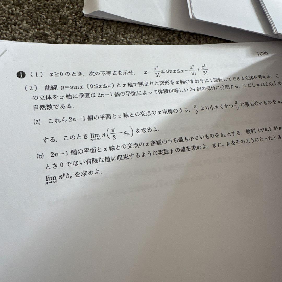難関国公立有名大学　医学部受験　数学問題集 約100ページ 以上日本語