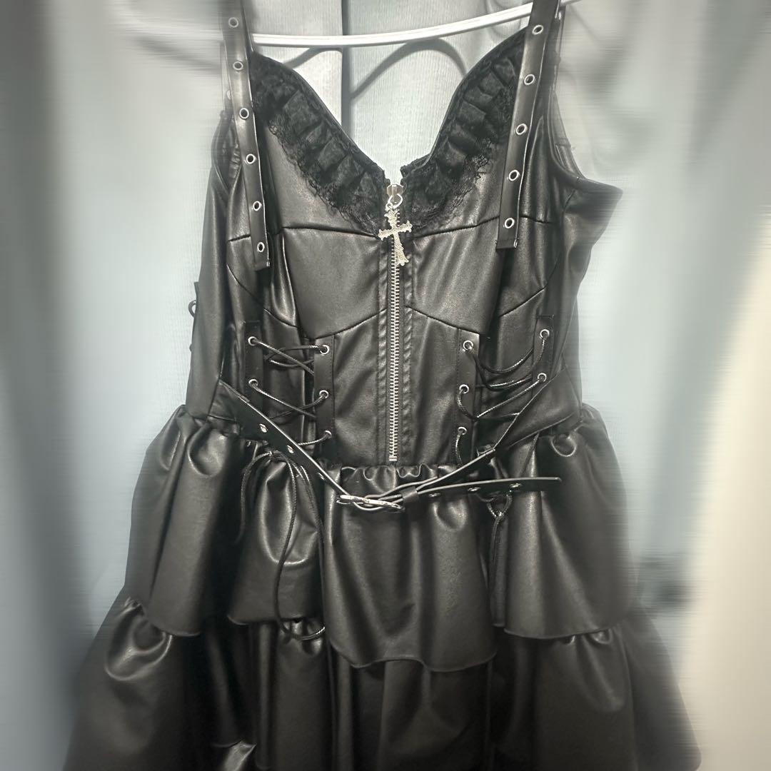 ONE PIECE × QOOZA レザーワンピース ロリータ パンク