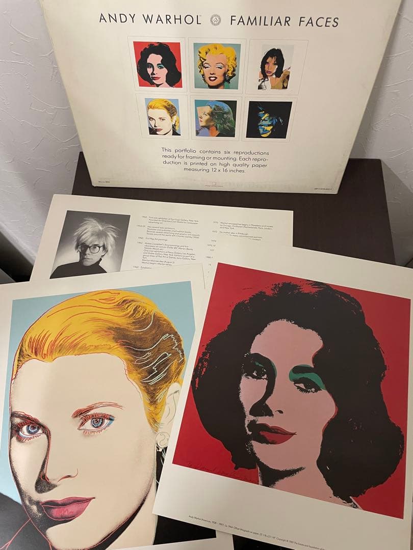 アンディ　ウォホールFamiliar Faces 5枚セット　3フレーム付き