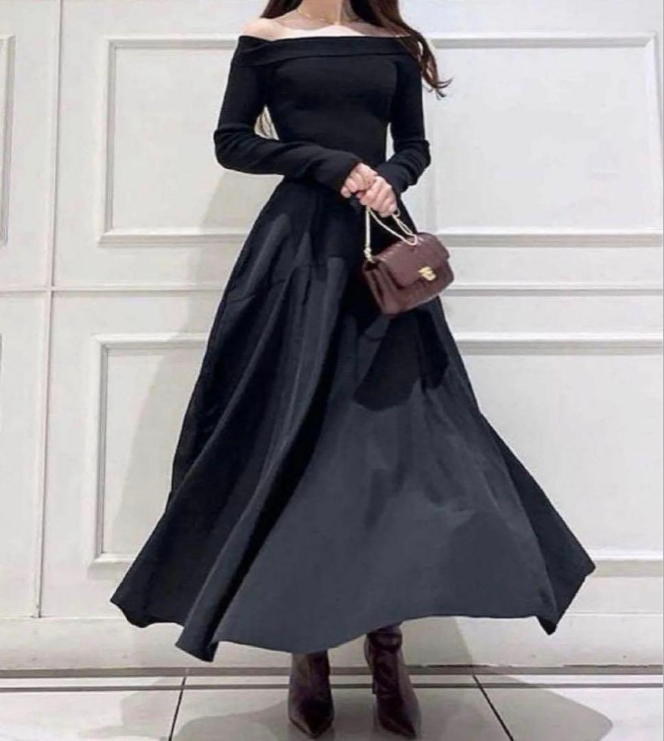 【美品✨】 SNIDEL Sustainableオフショルドッキングワンピース