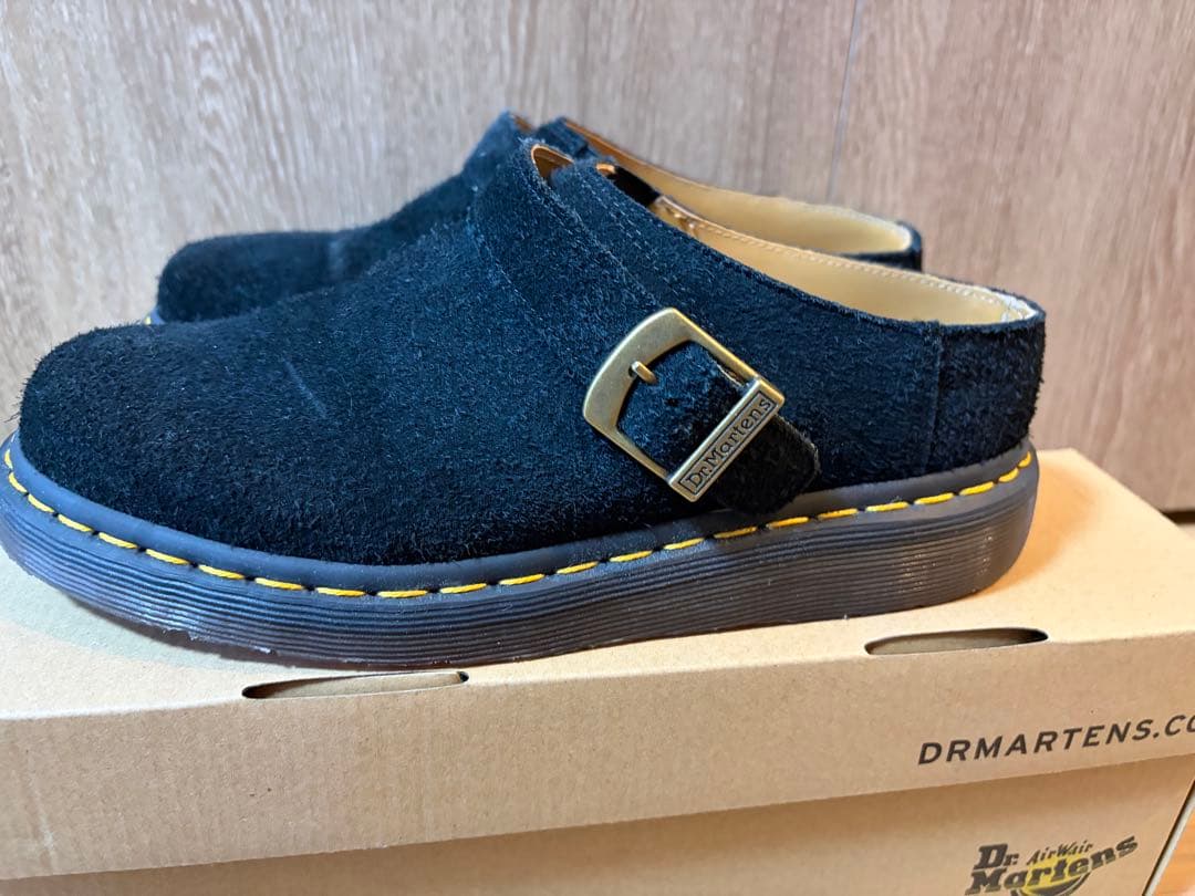 Dr. Martens ブラック サンダル ミュール isham【US7.5】