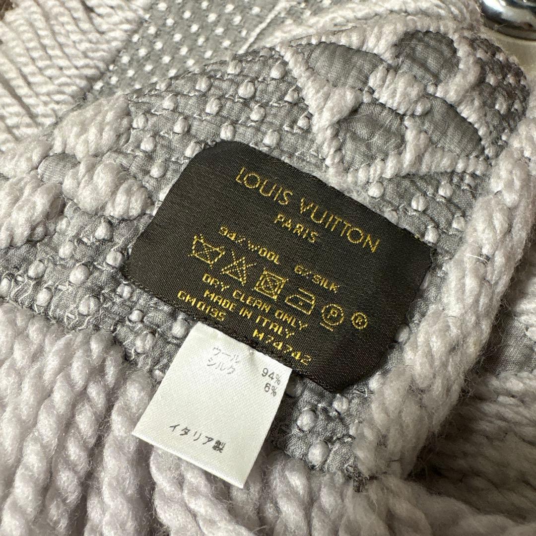 ルイ・ヴィトン グレー マフラー