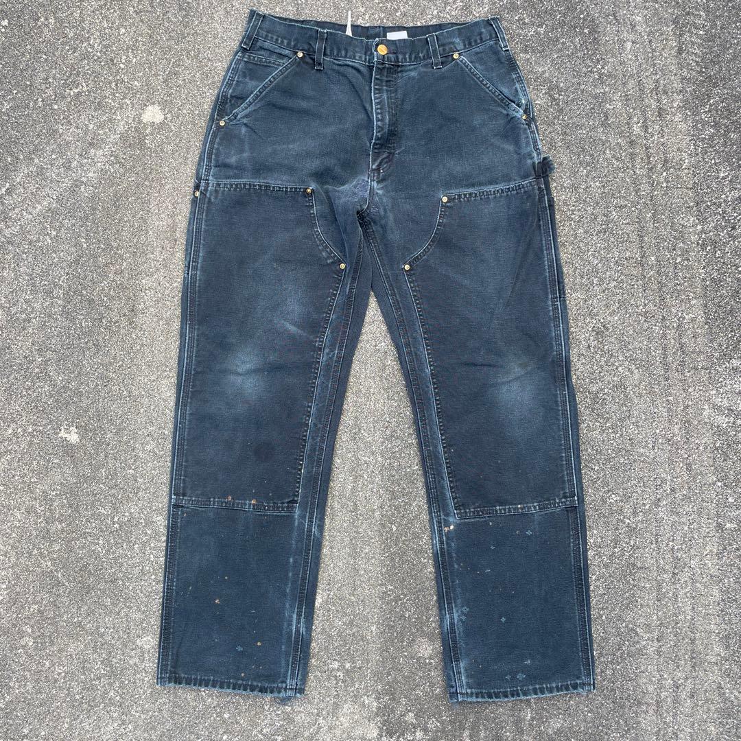 Carhartt ダブルニー ワークパンツ USA製 34×32フェード