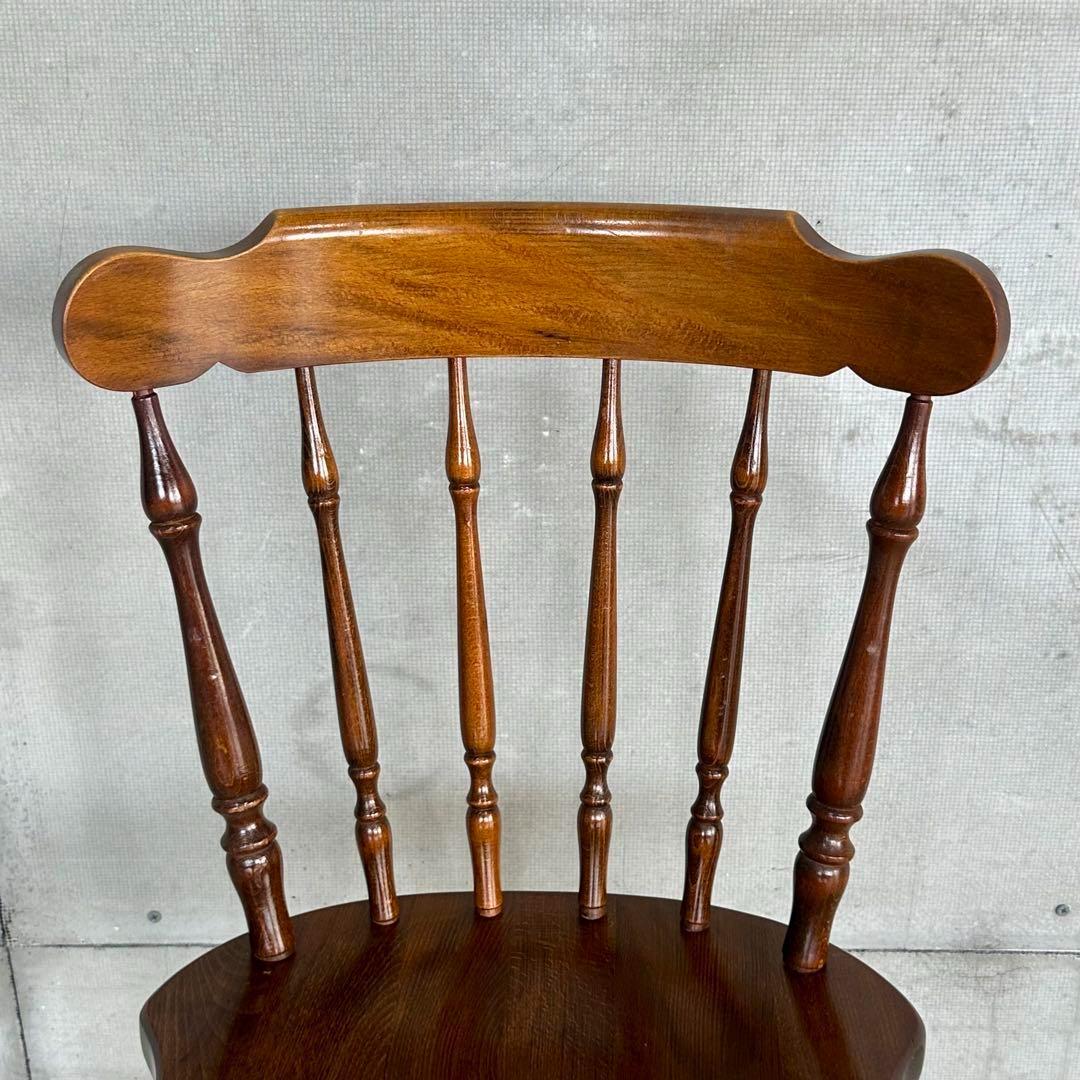 ✿昭和レトロ✿飛騨産業 キツツキマーク 上質ウィンザーチェア　ダイニングチェア