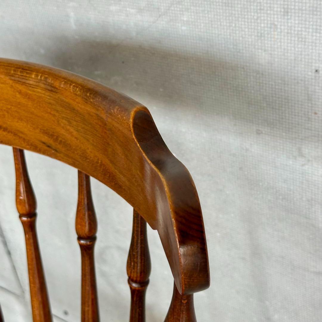 ✿昭和レトロ✿飛騨産業 キツツキマーク 上質ウィンザーチェア　ダイニングチェア