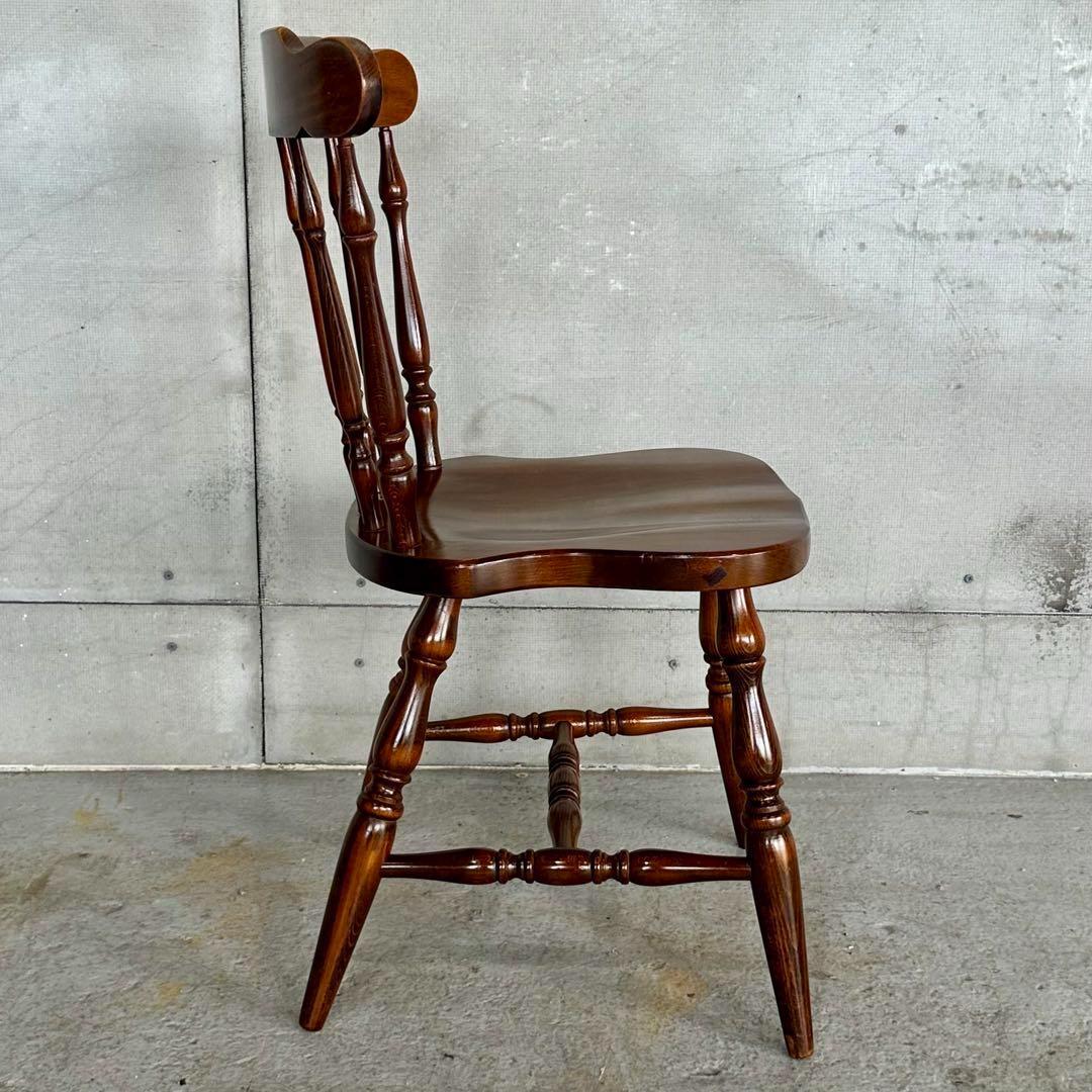 ✿昭和レトロ✿飛騨産業 キツツキマーク 上質ウィンザーチェア　ダイニングチェア