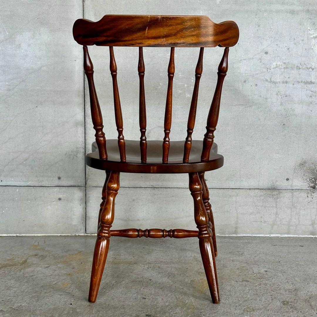 ✿昭和レトロ✿飛騨産業 キツツキマーク 上質ウィンザーチェア　ダイニングチェア