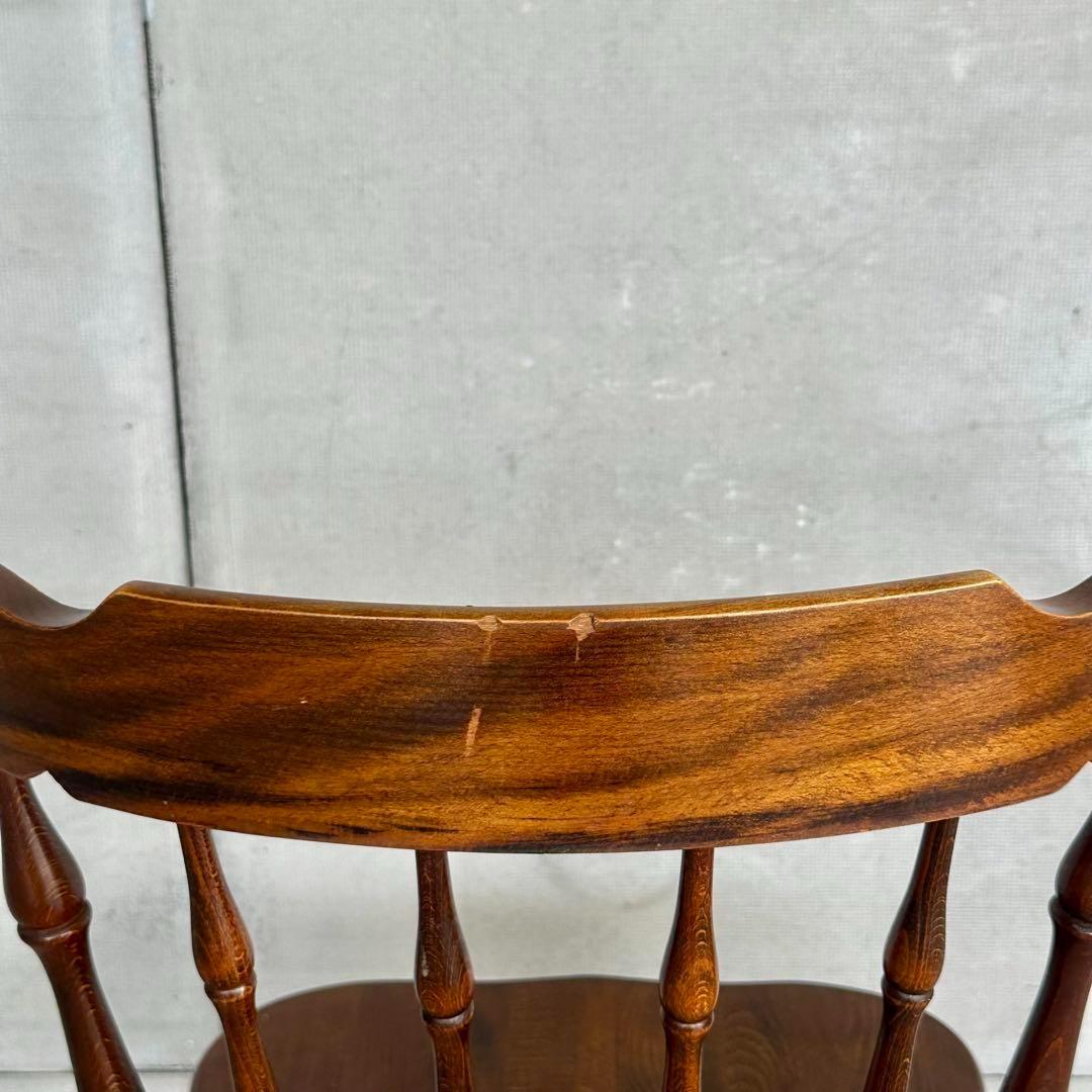 ✿昭和レトロ✿飛騨産業 キツツキマーク 上質ウィンザーチェア　ダイニングチェア