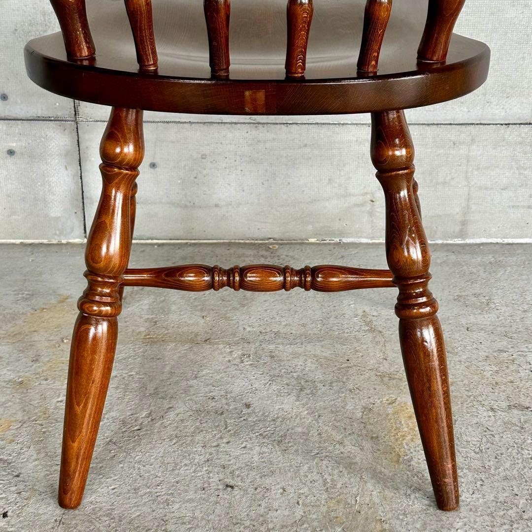 ✿昭和レトロ✿飛騨産業 キツツキマーク 上質ウィンザーチェア　ダイニングチェア