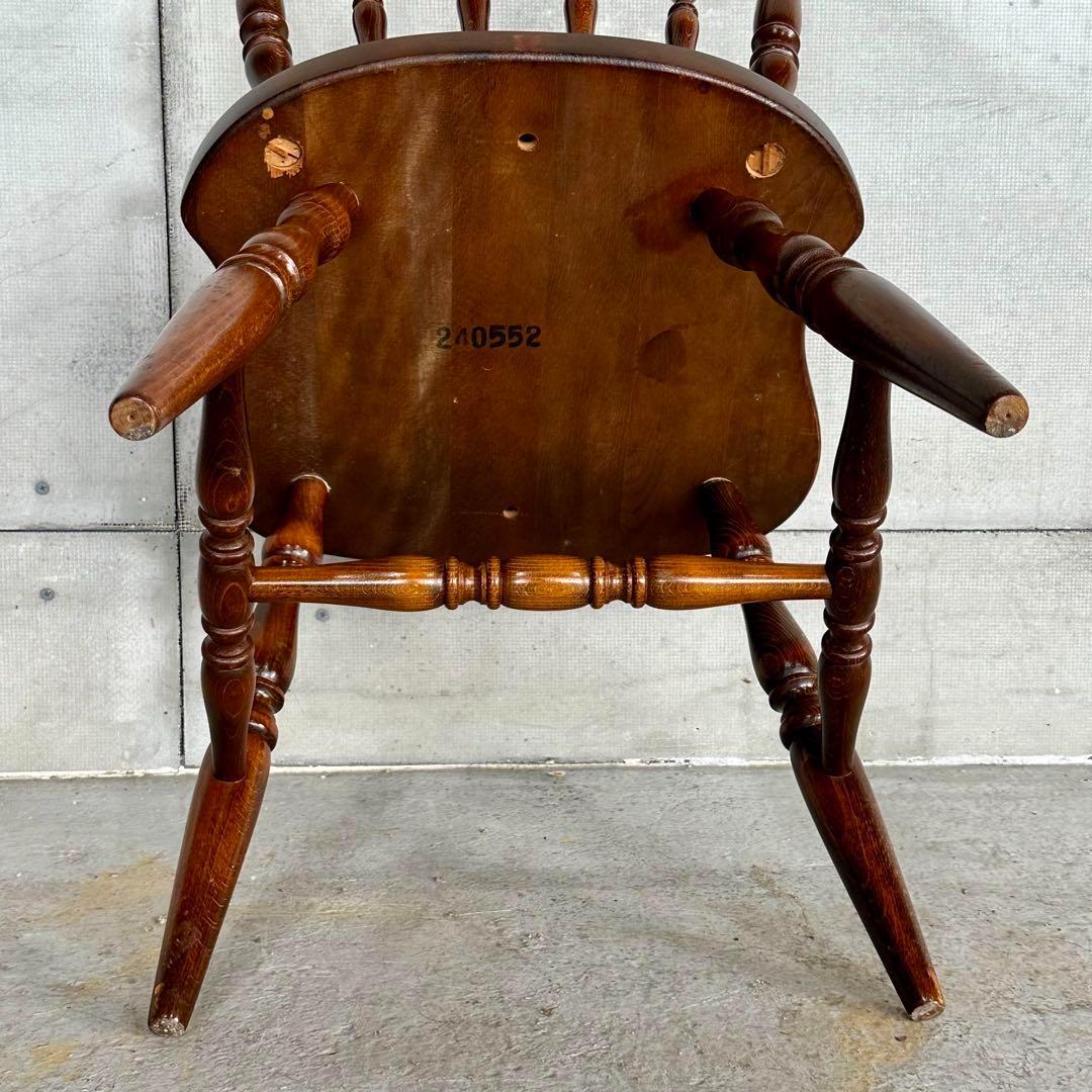 ✿昭和レトロ✿飛騨産業 キツツキマーク 上質ウィンザーチェア　ダイニングチェア