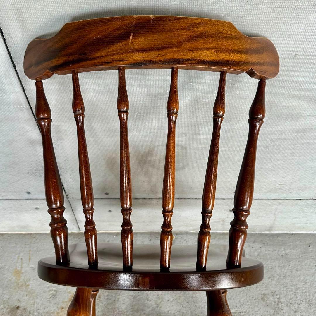 ✿昭和レトロ✿飛騨産業 キツツキマーク 上質ウィンザーチェア　ダイニングチェア