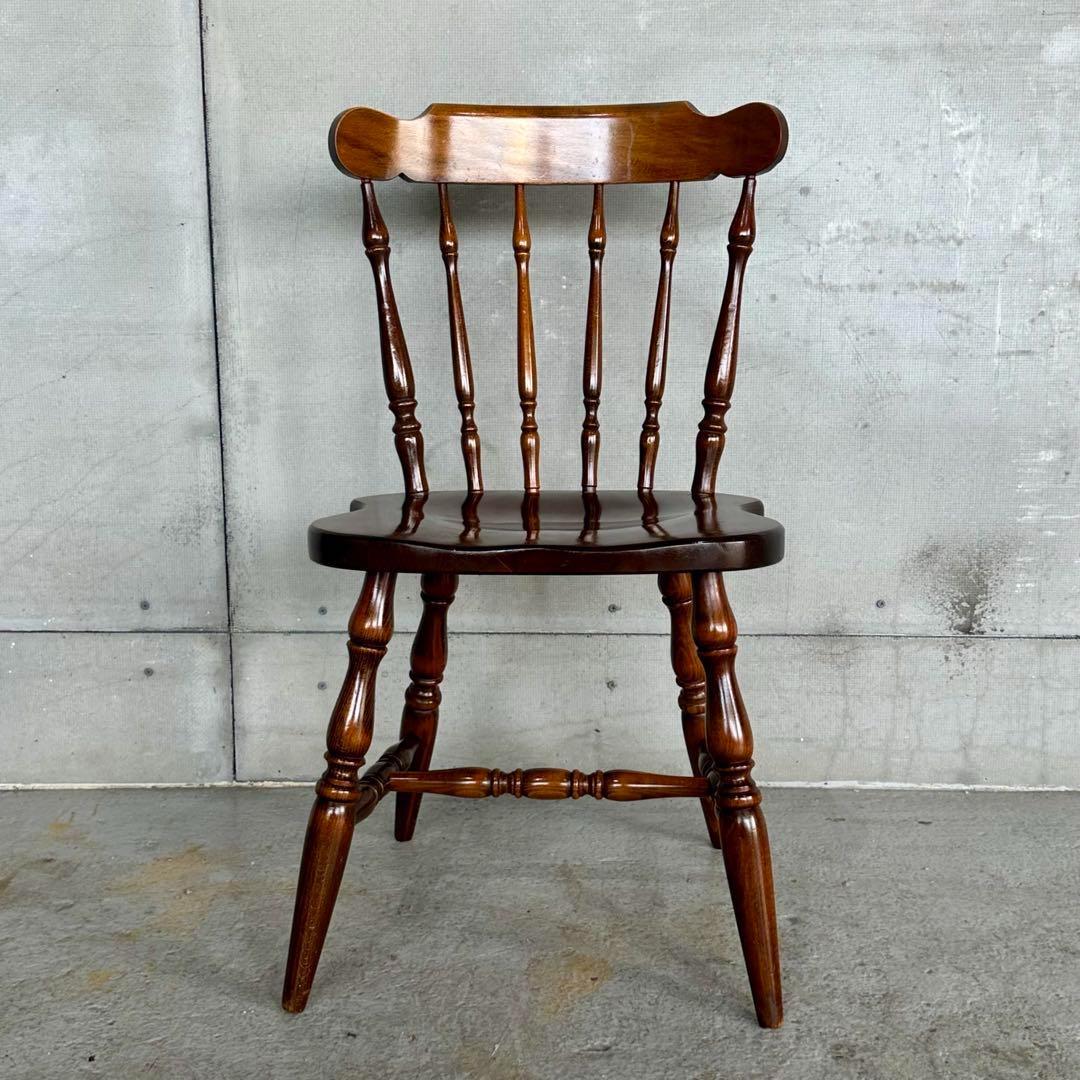 ✿昭和レトロ✿飛騨産業 キツツキマーク 上質ウィンザーチェア　ダイニングチェア