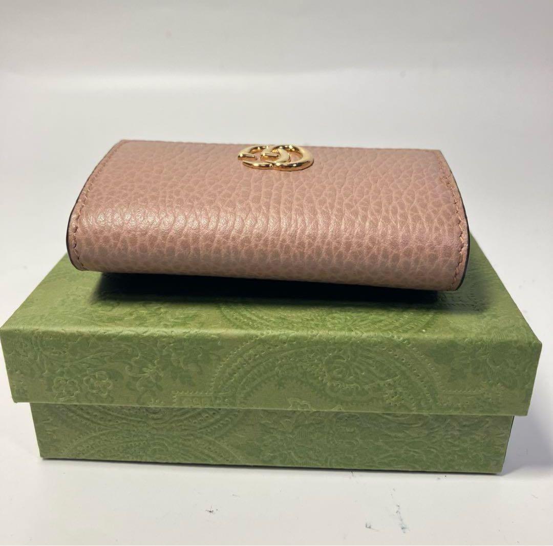GUCCI GGロゴ キーケース ピンク/ベージュ 箱付き