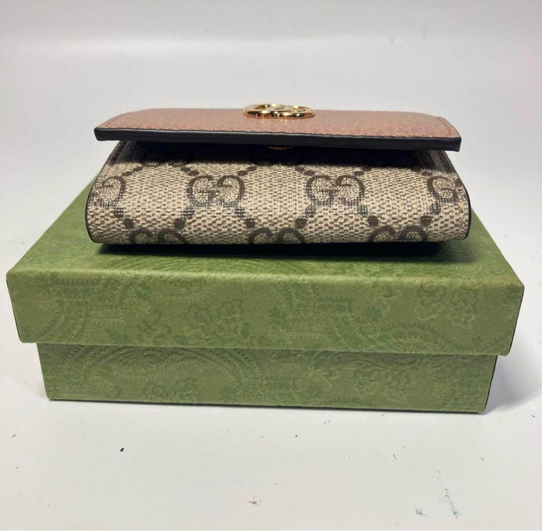 GUCCI GGロゴ キーケース ピンク/ベージュ 箱付き