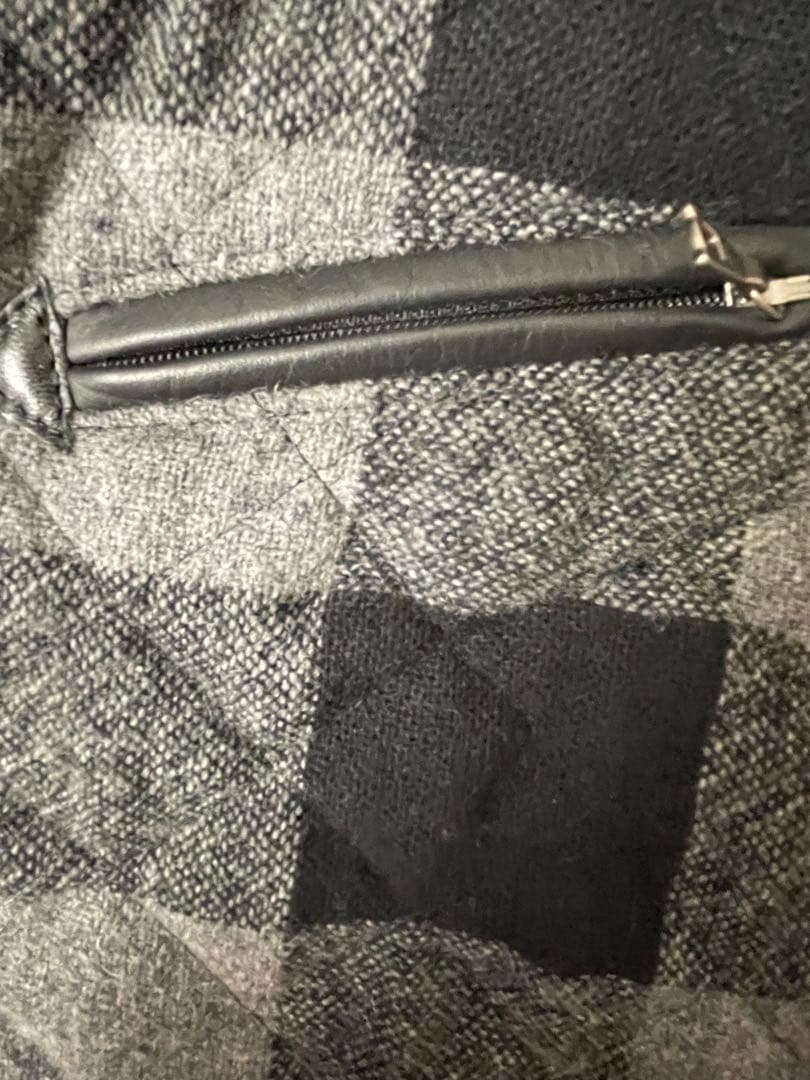 クシタニ　レザー×ウールコンビネーションジャケット　レディースMサイズ