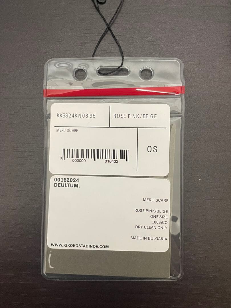 Kiko Kostadinov ピンク グレー マフラー