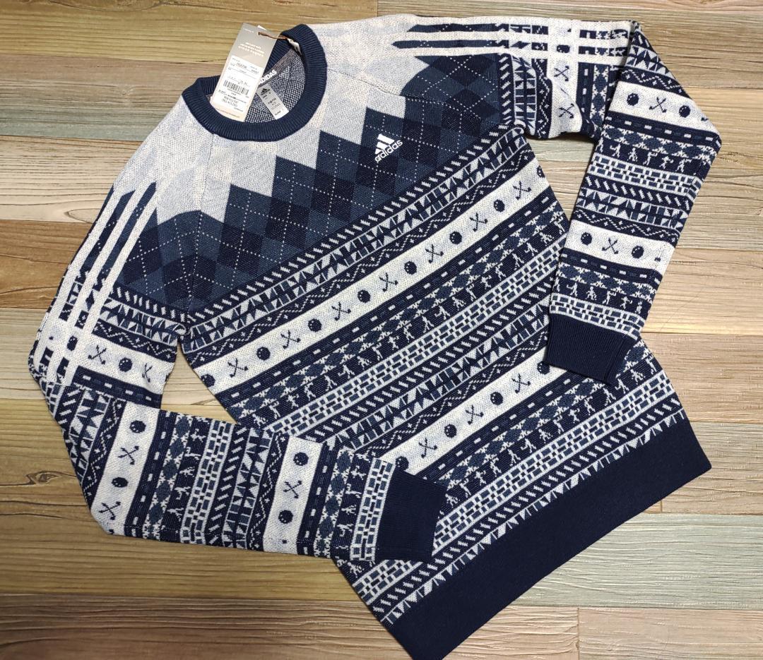 ⛳️新品⭐★アディダスadidas Golf ヒストリカル ニット 上下セット青