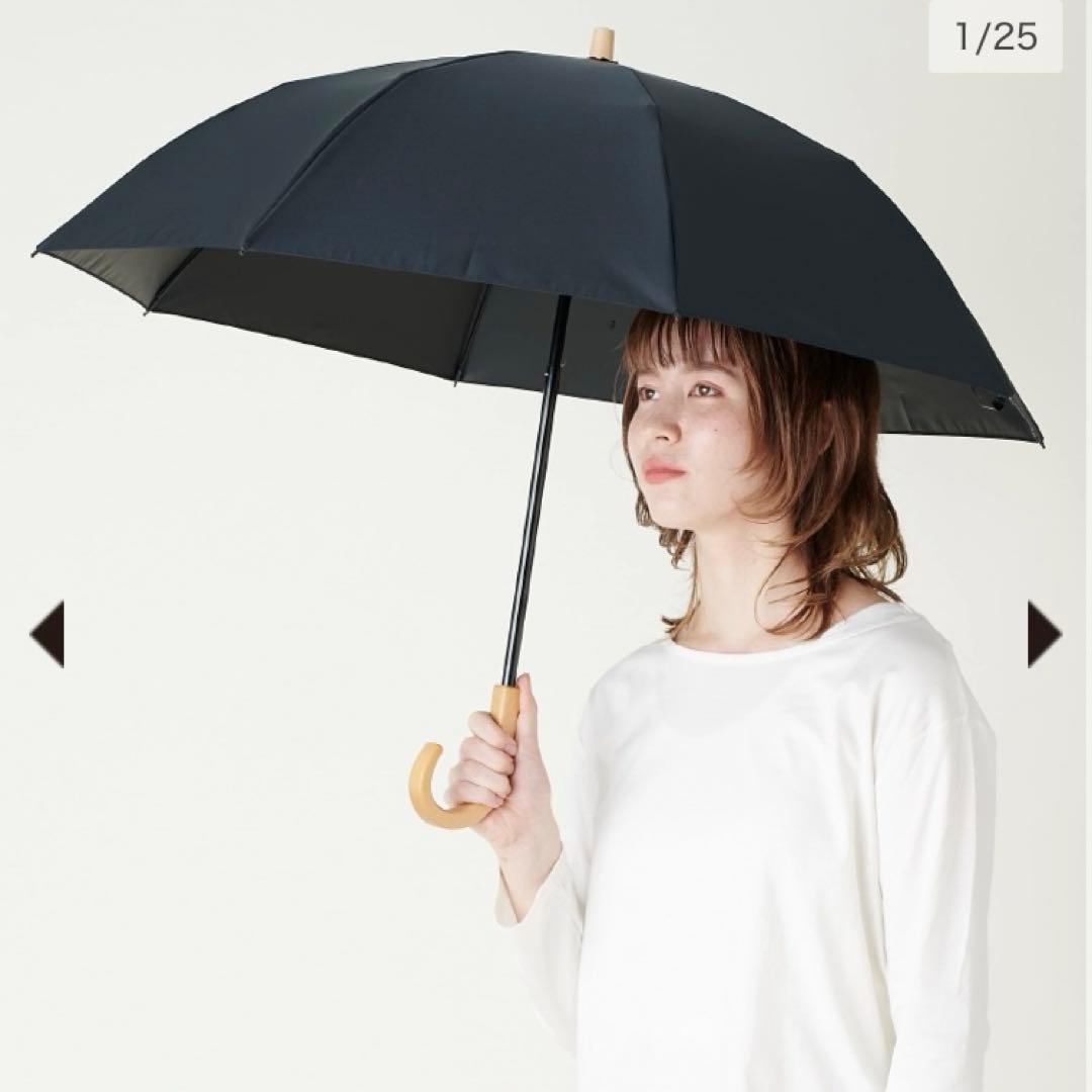 サンバリア100 折りたたみ日傘 2段折り ブラック