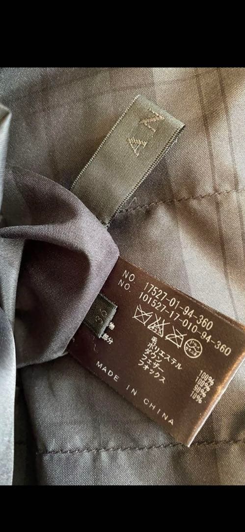 ANAYI【美品】 ダウンベストリバーシブル フォックスファー 黒ダークグレー