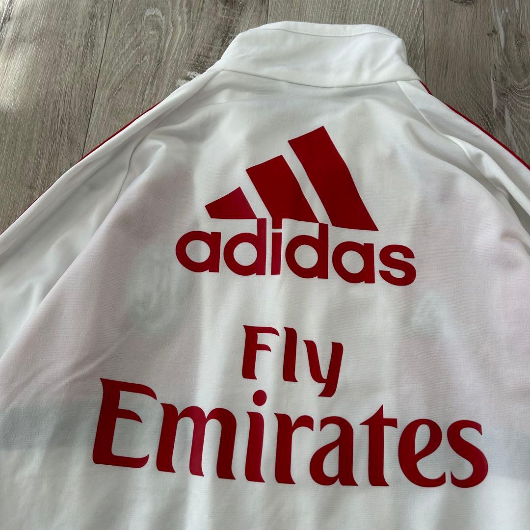 adidas AC MILAN トラックジャケット ジャージ 白赤 O 刺繍
