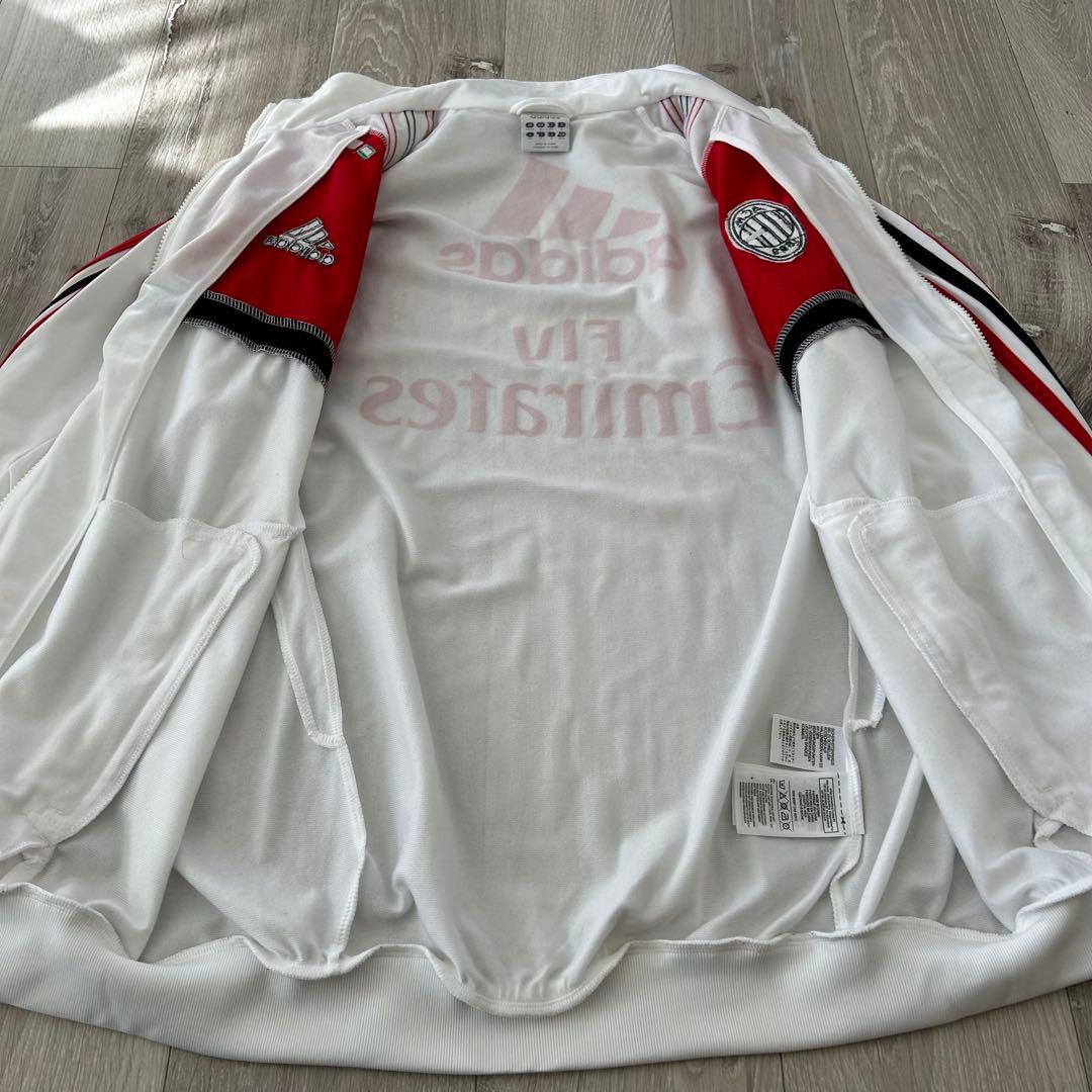 adidas AC MILAN トラックジャケット ジャージ 白赤 O 刺繍